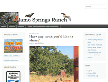 Tablet Screenshot of alamospringsranch.com